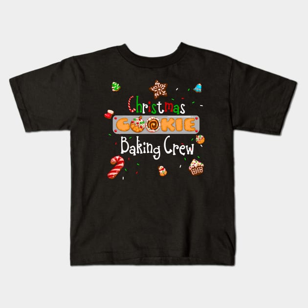 Christmas Cookie Baking Crew - Cookie Exchange Kids T-Shirt by Fun4theBrain